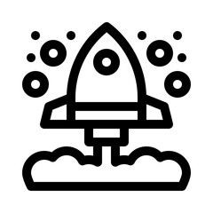 Rocket line icon