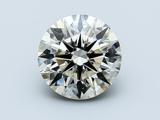 Close-up of a sparkling diamond on a light background, showcasing its brilliance.