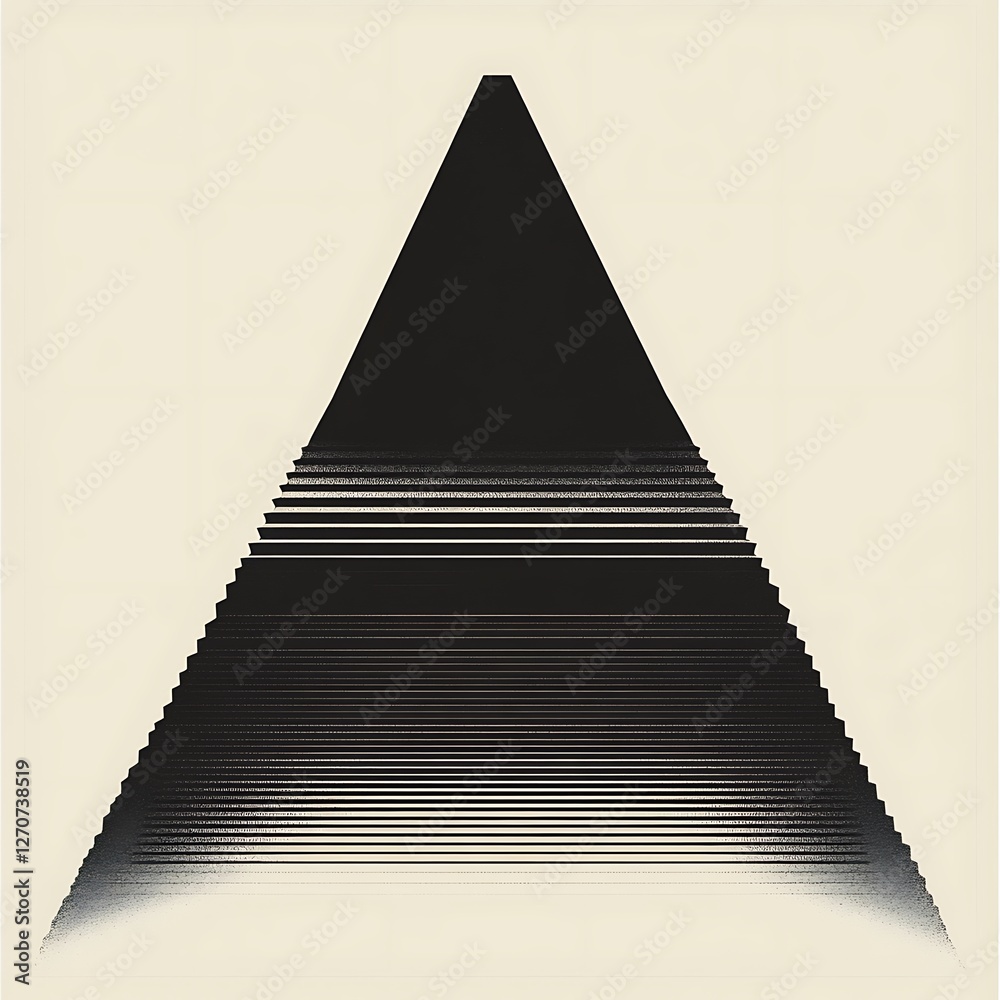 Poster abstract geometric triangle, minimalist design, conceptual art, potentially for use in a presentatio