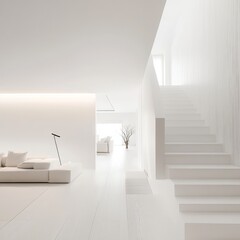 Obraz premium Minimalist White Interior Design