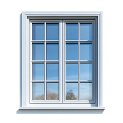 Fototapeta premium Detailed Double Glazed Window in Isolated White Background