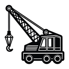 Naklejka premium Vector illustration of a crane