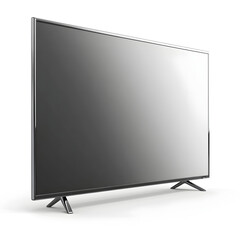 Flat Design 3D Television Screen Isolated on White Background