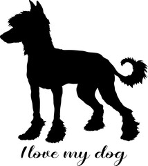 dog silhouette, dog, dog breeds, logo, vector, silhouette, i love my dog, animal, illustration, icon, sign, design, black, symbol, pet, love
