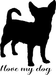 dog silhouette, dog, dog breeds, logo, vector, silhouette, i love my dog, animal, illustration, icon, sign, design, black, symbol, pet, love

