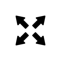 Fullscreen Icon vector illustration. Expand to full screen sign and symbol. Arrows symbol