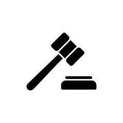 Gavel icon vector illustration. judge gavel sign and symbol. law icon. auction hammer