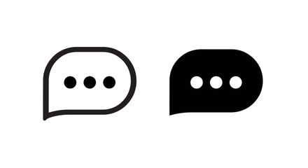 chat icon on white background	