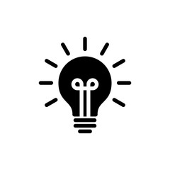 Lamp icon vector illustration. Light bulb sign and symbol. idea symbol.
