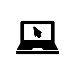 Fototapeta premium Laptop icon vector illustration. computer sign and symbol
