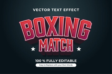 Boxing Match, Editable Vector Text Effect