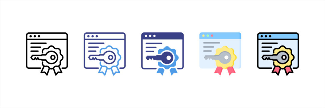 Software License Multistyle Icon Set