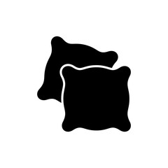 Pillow icon vector illustration. Pillow sign and symbol. Comfortable fluffy pillow