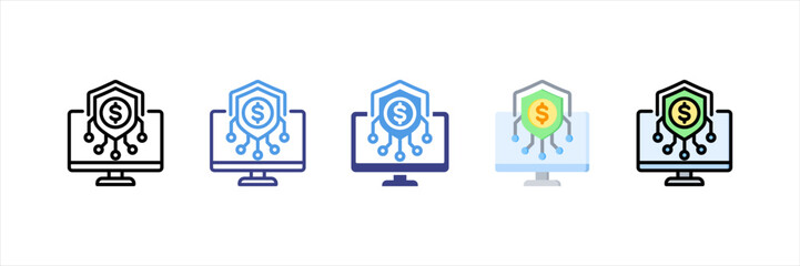 Cyber Insurance Multistyle Icon Set