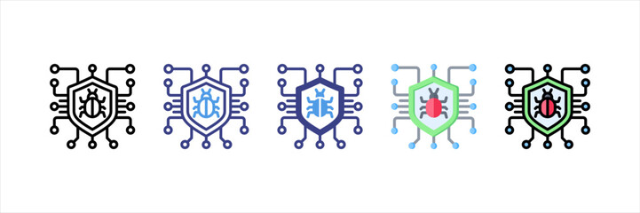 Antivirus Multistyle Icon Set