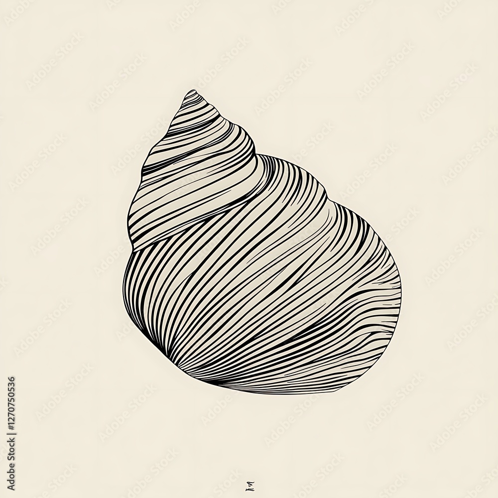 Poster abstract seashell design