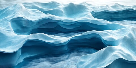 Obraz premium Glacial Ice Caves, Ice Formations, Blue Ice