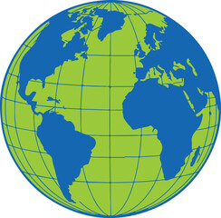 Happy Earth Day Icons Silhouette, World Globe Icons Set, Earth Icons Set, Vector Globe Icons Set Illustration