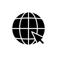 Web icon vector illustration. go to web sign and symbol. web click icon. Global search icon