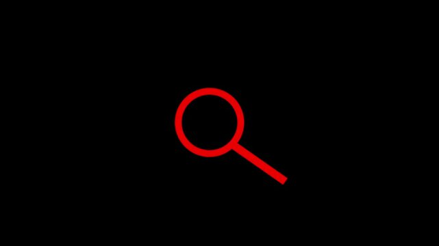 Magnifying glass zoom out icon animation