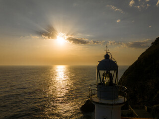 Faro del Pescador en la Villa de Santoña, Cantabria, España