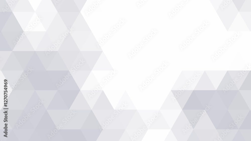 Poster minimalist white seamless looping animation background, simple elegant abstract geometric triangle c