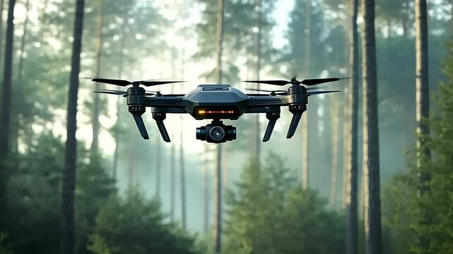 1_Autonomous drone navigating forest with obstacle avoidance sensors
