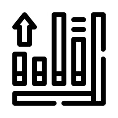 Bar chart line icon