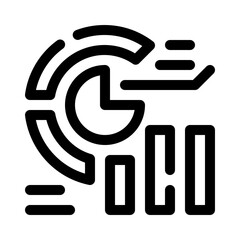 Pie chart line icon