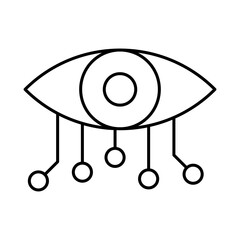 Data Analysis Line Icon. Database Big data Analytics Server Infographic Pictograms Security Digitalization Processing Editable Stroke Vector Icon