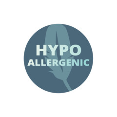 Hypoallergenic vector label. Sticker for material, cosmetics or skin care.