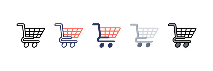 Shopping Cart Multistyle Icon Set