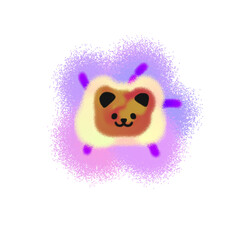 Hand-drawn Bear with Stippled Texture