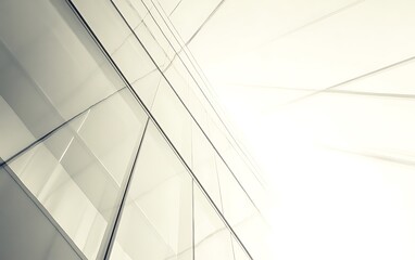 Abstract Modern Architecture Facade, Low Angle View