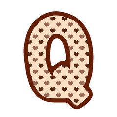 a heart shaped letter Q on a transparent background 