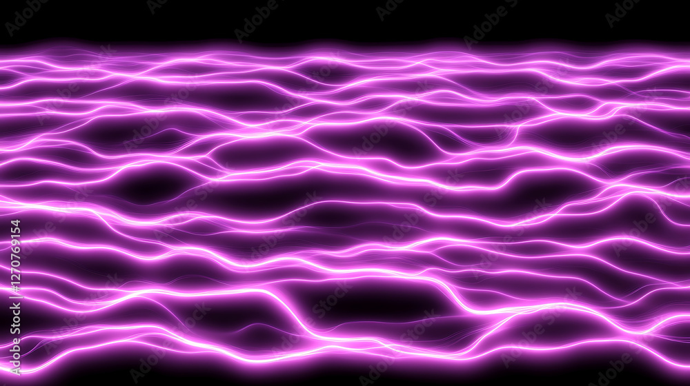 Poster mesmerizing purple light waves surface abstract background visual design element with energy effect
