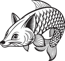 vector illustration of a fish