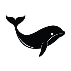 whale silhouette  vector illustration