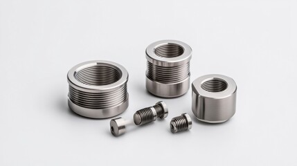 Precision Metal Components with Threaded Design for Industrial Applications and Engineering Projects