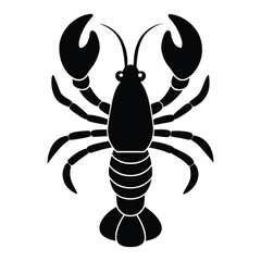 Lobster silhouette vector illustration