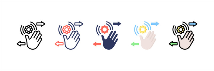 Gesture Control Multistyle Icon Set
