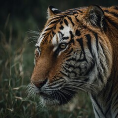 Create a dialogue between a tiger and a wise old owl in a magical forest.
