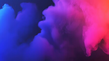 Fototapeta premium Colorful smoke clouds swirling together in a dramatic display of vibrant hues for creative use