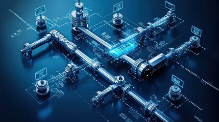 Smart factory automation digital pipes and connected devices