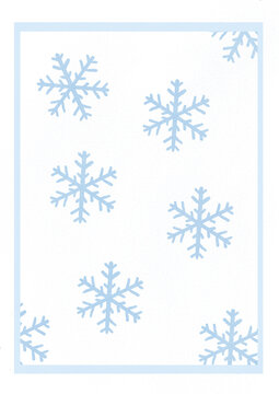 Snowflake pattern illustration with blue and white design