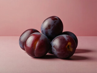 Obraz premium Plums with a clean background, ideal for product photography.