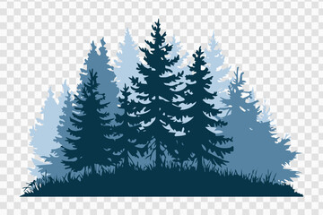 High-Quality Forest Silhouettes for Digital Art Design