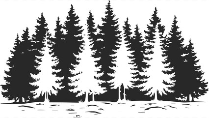 Elegant Forest Silhouettes for Stunning Designs
