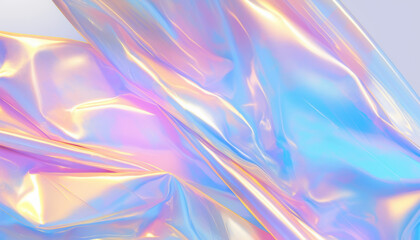 Iridescent Holographic Foil Texture with Colorful Light Reflections