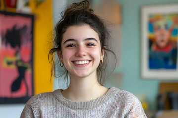 woman listening to music